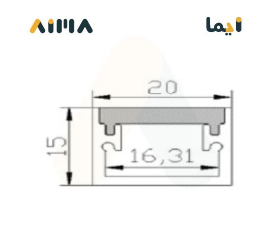 صورة نيو باور المنيوم بروفايل أرضي طول 3 متر مقاس 2015